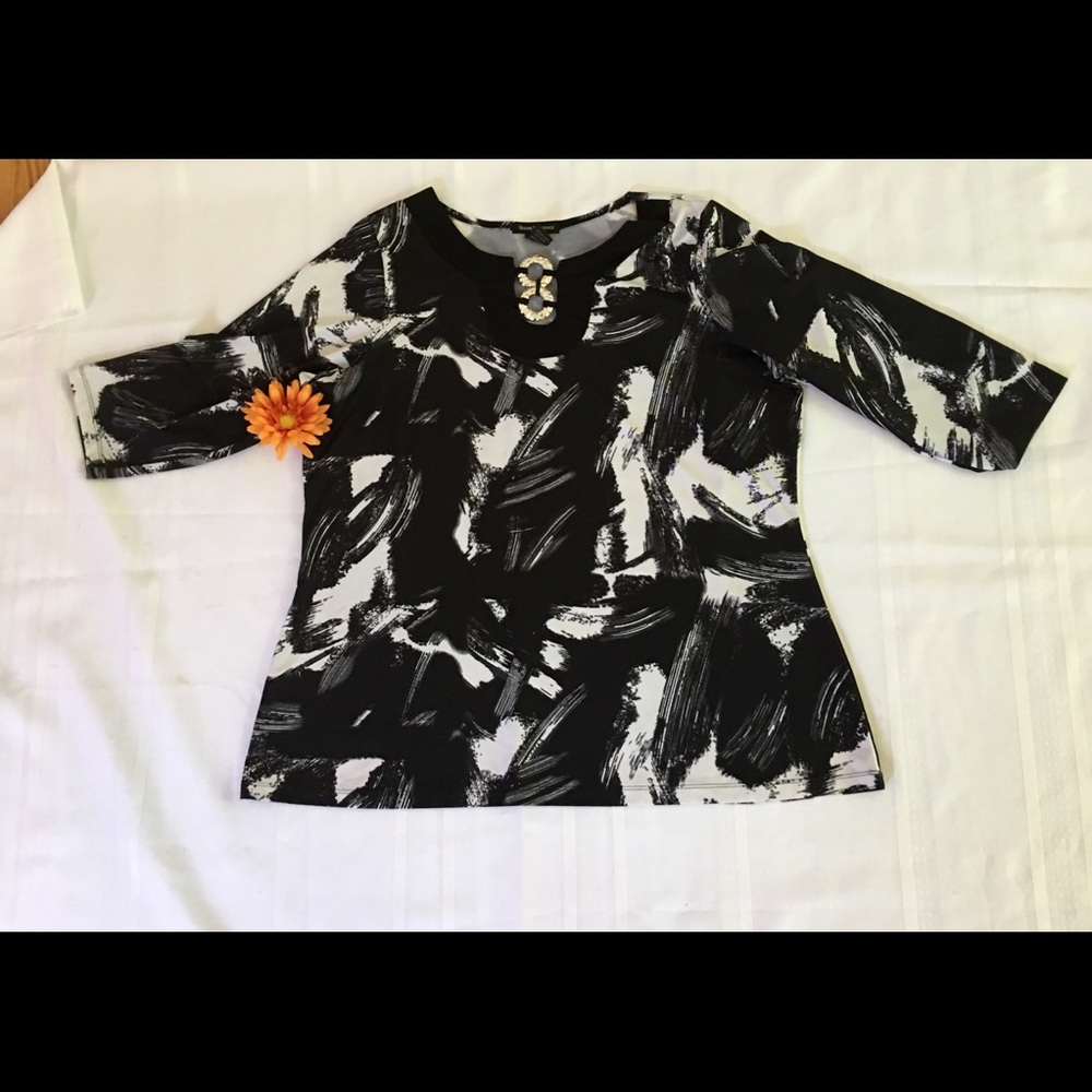 Susan Lawrence blouse 3/4 sleeve tunic